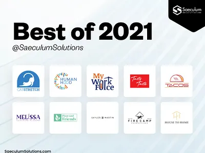 Top 21 Logos of 2021 (Logofolio 2021) 2021bestwork 2021logo bestlogos bestof2021 branding creativelogos logo logodesign logofolio saeculumsolutions toplogos