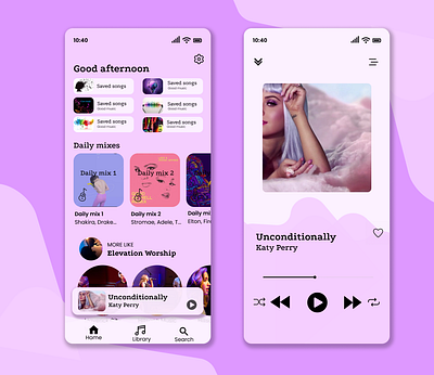 Music Player Design app design garphic design mobile music player design ui ux