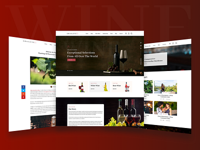 The WINE Shop Concept adobe xd application design design illustration logo minimal minimalist mobile ui ui visualization