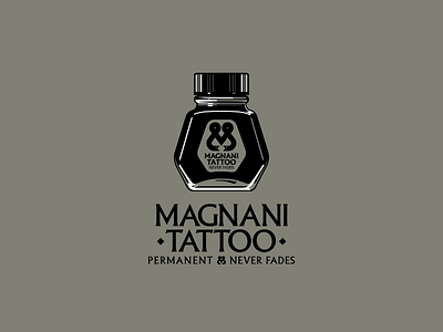 Magnani Tattoo - Never Fades branding design futurism gianmarco magnani illustration inked logo design logotype minimalist retro snakes tattoo tattoo inks tattooed tattoos tatuaje