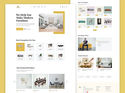 Furniture Ecommerce Website clean design ecommerce landing page ecommerce online ecommerce website furniture furniture ecommerce website furniture shop furniture store home interior landing page minimal online furniture product page property interior store ui ui design web design website design