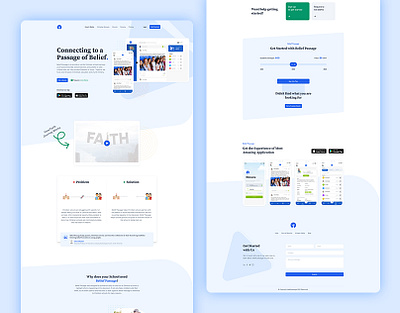 Passage of Belief landing page ui ux website