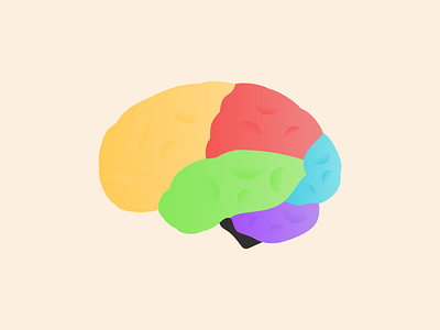 Brain Logo Mark brain color colorful colors design gradient gradients graphic design illustrator inspiration logo logo mark shape shapes simple vector