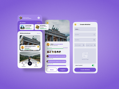 Wish List App app design app ui share ui ui ux wish wish list wishlist