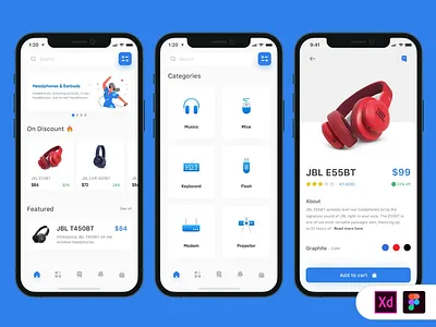 Mobile app UI design