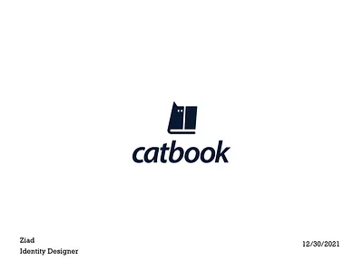 Logo for Catbook animal book cat cat logo claw creative cute feline fur kitten library logo logo design logodesign meaw minimal paw pet purr