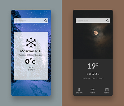 Weather redesign daily ui daily ui day 019 dailyui design figma illustration lagos moscow ui user ux weather