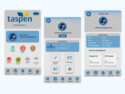 Taspen Company Mobile App application application ui assurance assurance app company design design ui mobile mobile app taspen taspen mobile ui ui design ui designer uiux ux