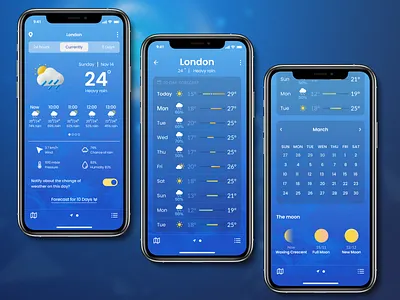 Weather App 3d clean ui cloud mobile app sun ui ux weather weather icon