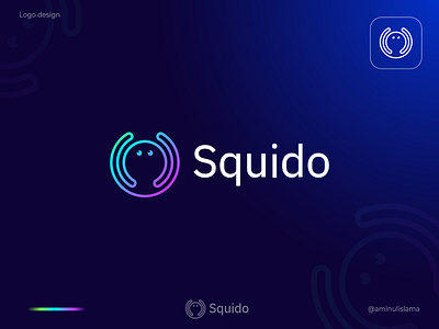 Squid Logo Design Branding. aminulislama blockchain branding brandingidentity cryptoart cryptocurrency design fintech flat logo logodesigner logomarksymbol minimallogo modernlogo nft oceanlogo squid squidiconlogo squidsymbol wavelogo