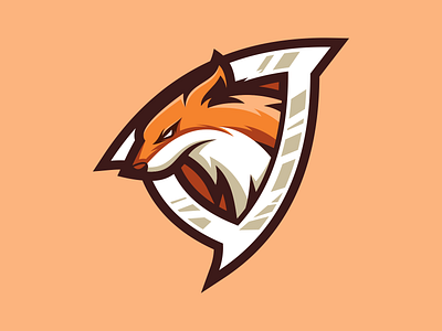 Fox Badge animal branding character design esports fox game gaming helmet logo mascot vector