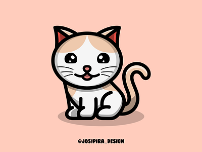 CUTE CAT america app apparel branding canada cartoon cat design dubai florida graphic design illustration italy kuwait logo logoawesome logoroom logos texas usa