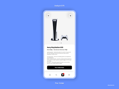 Pre-Order DailyUI 075 app design ui