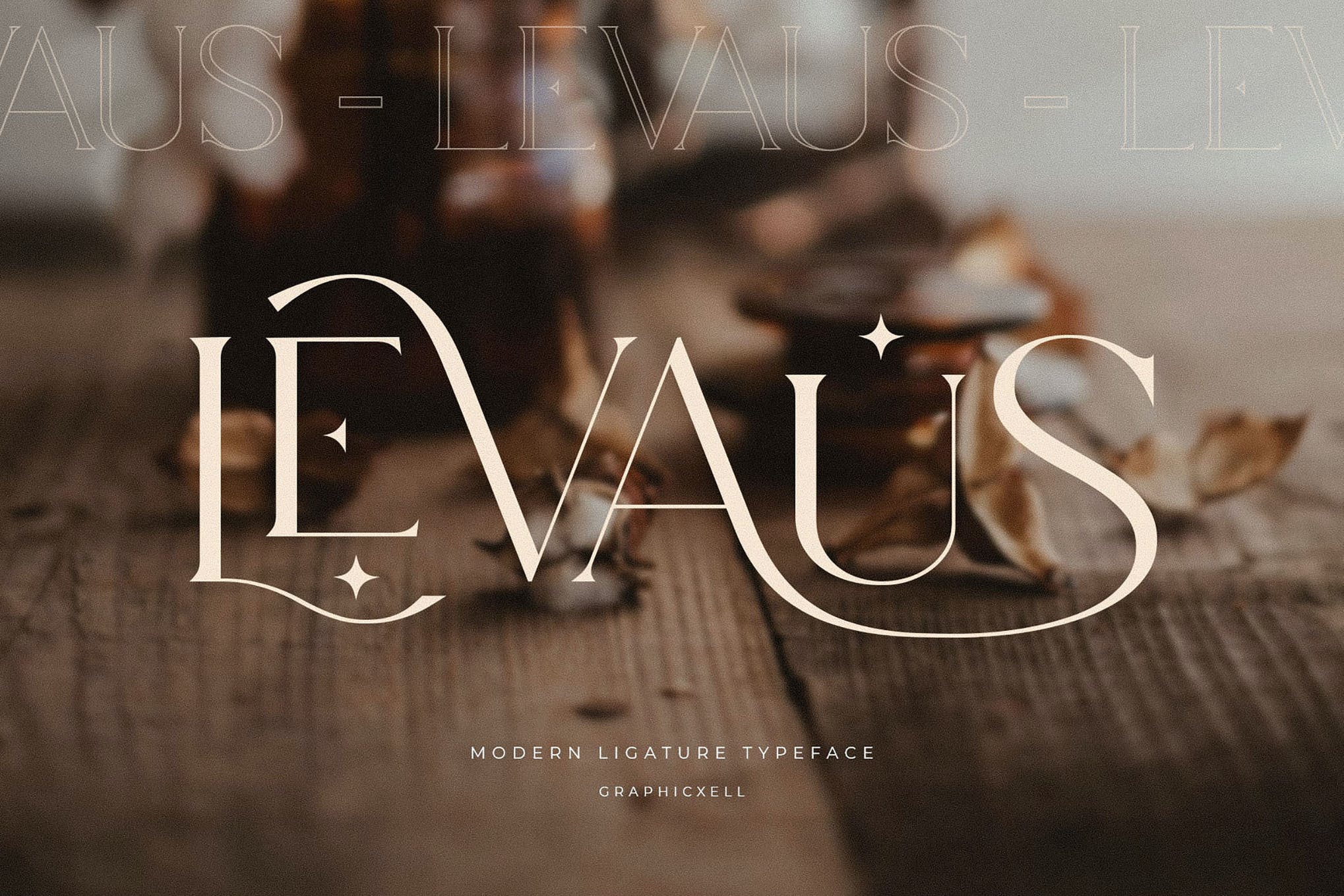 Levaus Ligature Font app branding design display font graphic design illustration ligature logo modern serif typeface typography ui ux vector vintage