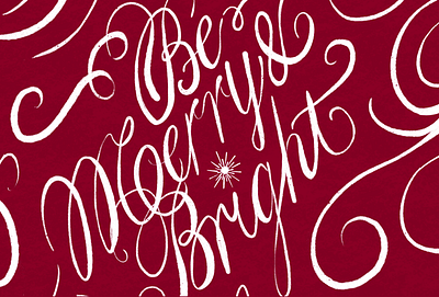 Be Merry & Bright Christmas Script bright christmas cursive design holiday illustration lettering merry procreate red script sophisticated type typography