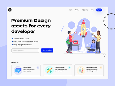 Premium Design Assets Landing page 3d branding design graphic design icon illustration logo typography ui ux vector