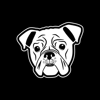 Bulldog Illustration Logo adobe black and white branding bulldog design dog frenchbulldog illustration illustrator logo logo design vector