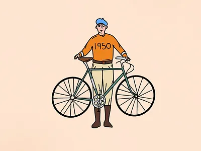 Old Vintage Biker 1950labs angular biker design developer graphic design illustration innovation post corporate memphis react retro senior ui ux vintage