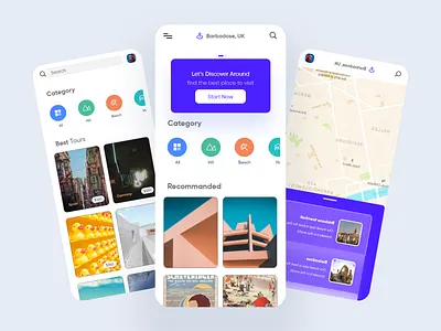 Travel Tour Guide App behance case study figma graphic design onboarding travel app ui ux