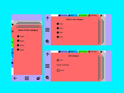 Daily UI 099 - Categories app categories dailyui dailyuichallenge design figma illustration tabs ui ux