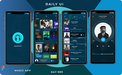 Music player App 3d app branding dailyui design ui ux