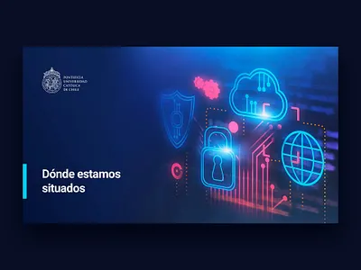 Online Class Presentation - Cybersecurity Course class course creative design e learning online powerpoint template uc uc chile