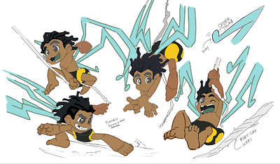 Anansi: The Spider boy collaboration concept art illustration