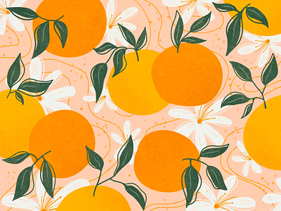 Citruses Pattern 2d apple pencil citrus design flat food illustration fruit pattern graphic design illustration illustrator ingredients lemons oranges pattern procreate procreate drawing procreate pattern product tangerine textured