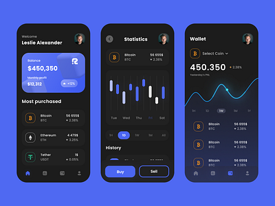 Crypto APP inspiration! app application bitcoin ctypto design epherium inspiration uiux