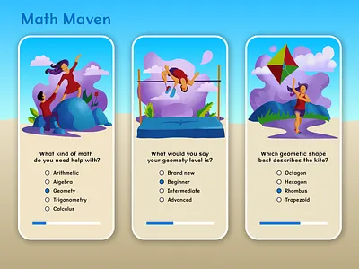 Onboarding daily ui daily ui 023 math math tutor onboarding tutor