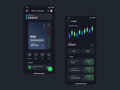 E-wallet and invest app app design ui ux