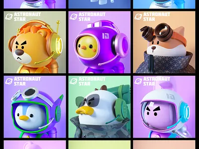 NFT Astronaut series 3 3d