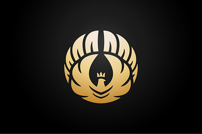 Grand Eagle Logo animal bald branding circle crown design eagle exclusive falcon feather fly gold hawk illustration king logo luxury royal symbol vector