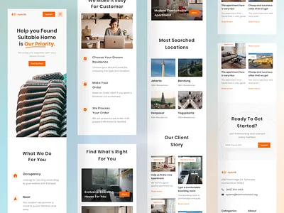 Apartit Real Estate - Responsive Version agency apartment app architecture booking branding design hotel house illustration landing page minimal mobile property real estate rent responsive ui ux website