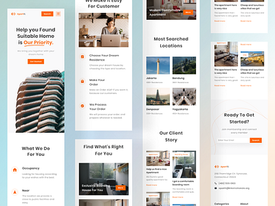 Apartit Real Estate - Responsive Version agency apartment app architecture booking branding design hotel house illustration landing page minimal mobile property real estate rent responsive ui ux website