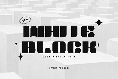 White Block - Display Font branding design font fonts logo logo type typography ui