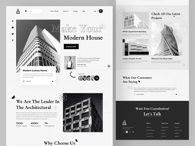 Architect Portfolio Website architect architectural cpdesign creativepeoples home housing interior designer landing page living property property developer property management property website real estate real estate agency real estate landing page trending web design