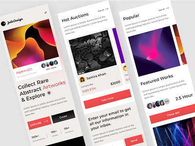NFTs landing page Mobile Responsive arts best design illustration interaction design landing page minimal mobile responsive nft responsive design uidesign uiux design ux design web app webdesign website design