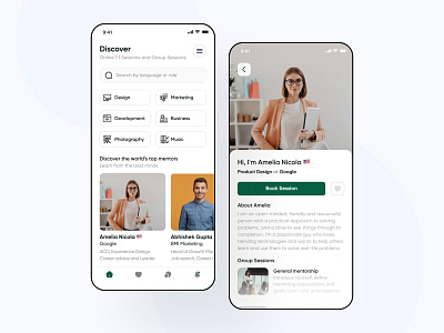 Online Mentorship and Group Sessions app design courses design design system dribbble best shot e learning education app event app group session app interface ios learning app learning platform meetup mentorship app online classes study ui user experience ux