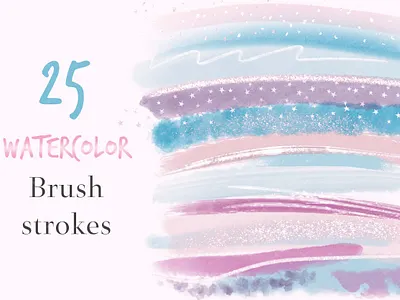 Pastel Watercolor Brush Strokes Clip Art branding brush brushstrokes clipart design digital download etsy glitter logo paint pastel