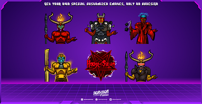 Custom NFT Discord Emoji for houseofsatan.io art character collector custom design discord discord emoji discord sticker emoji emoticon illustration logo nft nft emoji nftart sticker twitch