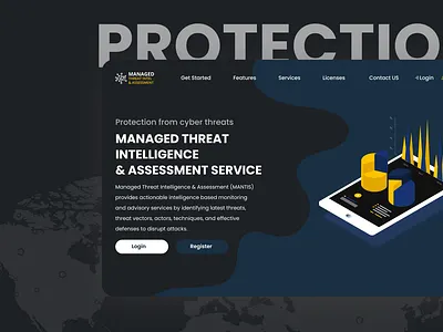 Cyber Security Protection UI UX Design branding design illustration logo security typography ui uiux ux vector web ui web user interface web design