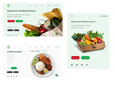 Food donation hompage homepage product design ui ux