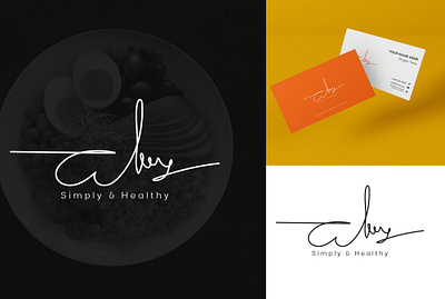 Signature Logo branding food graphic design logo signature logo typograpgy