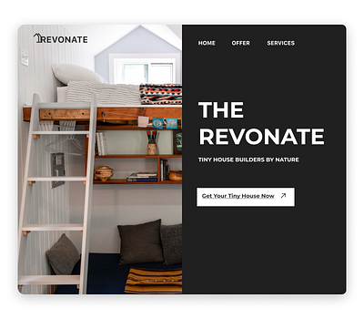 Real Estate design figma header landing page prototype real estate tiny house ui ux