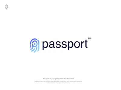 Passport Logo branding creative identity indentity login logo nfts