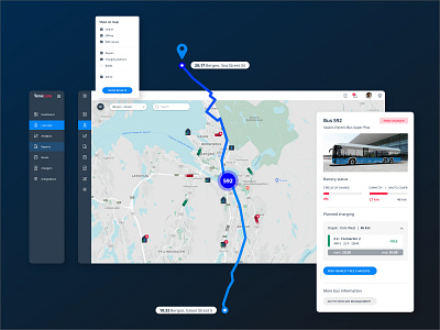 Electric bus fleet management bus design electric bus fleet management map ui ux