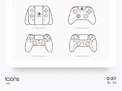 Game handle icons app design game icon illustration ui