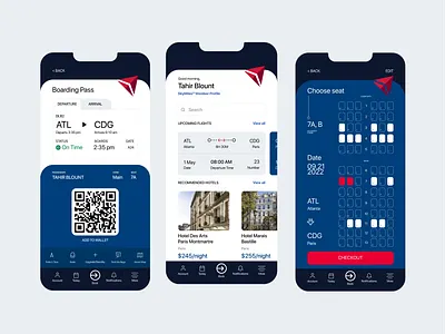 Fly Delta App air lines airplanes app design booking branding delta design flights graphic design illustration logo planes travel ui uiux vector