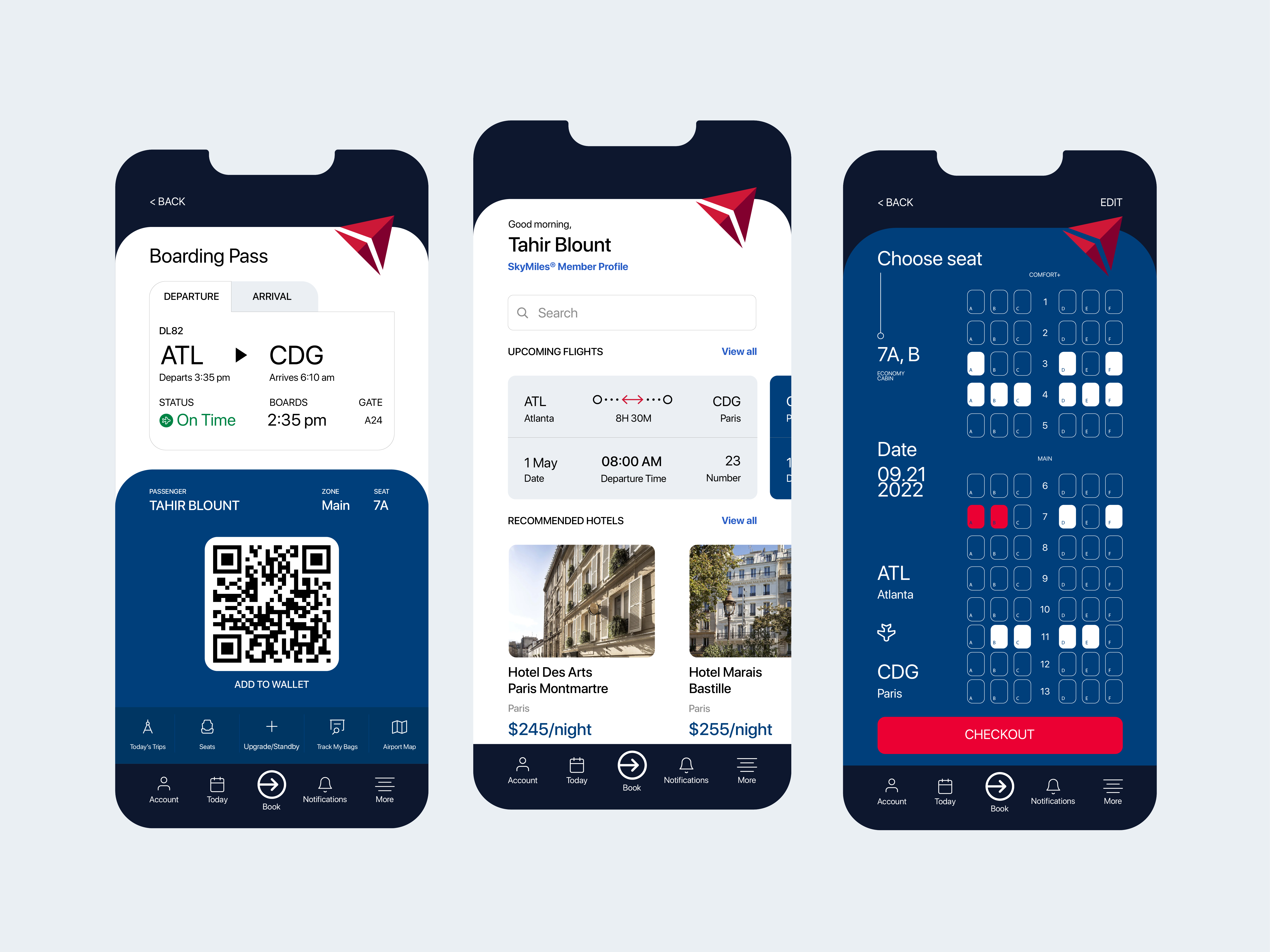 Example of Fly Delta App